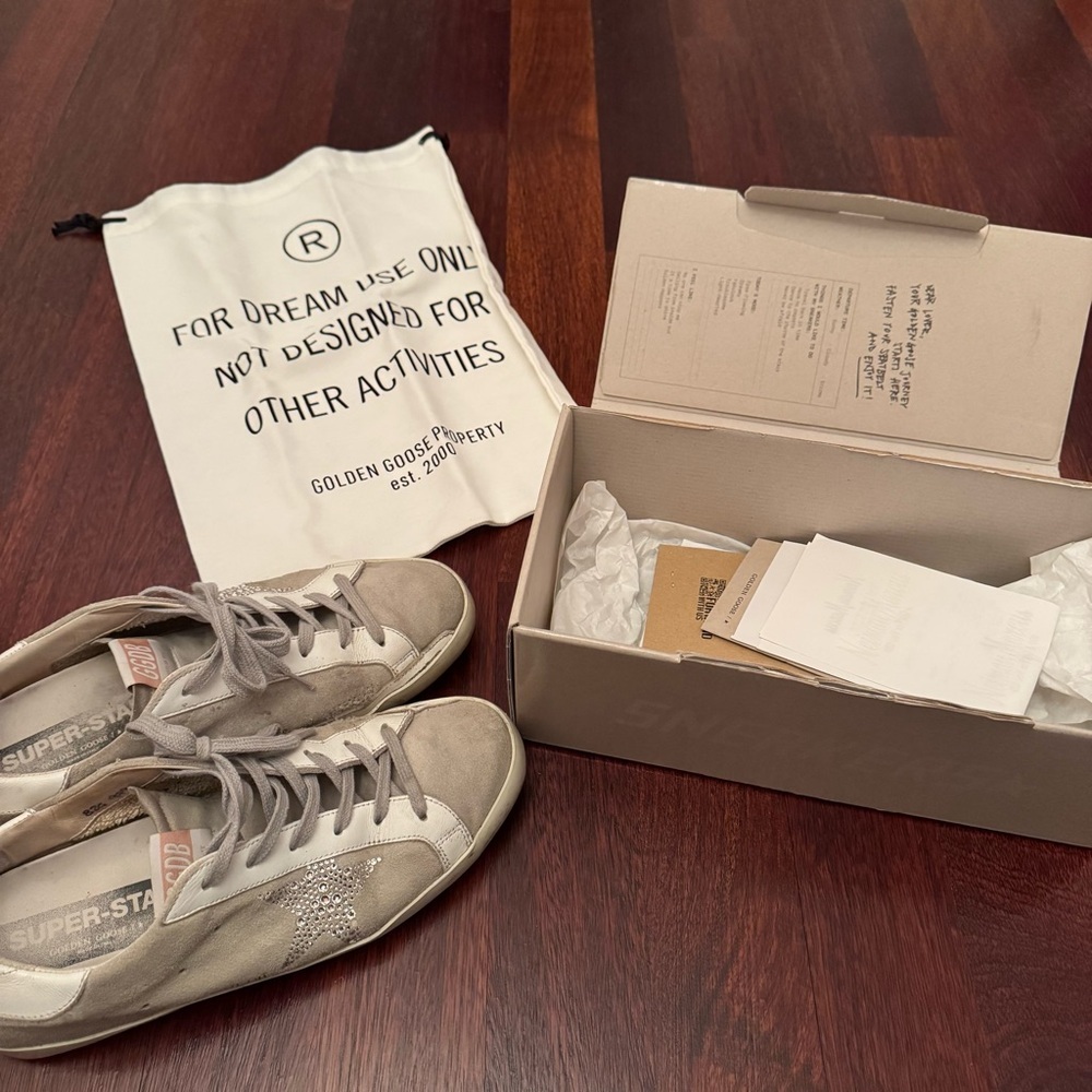 Golden Goose Superstar Swarovski Crystal Suede Sneakers - Picture 16 of 16